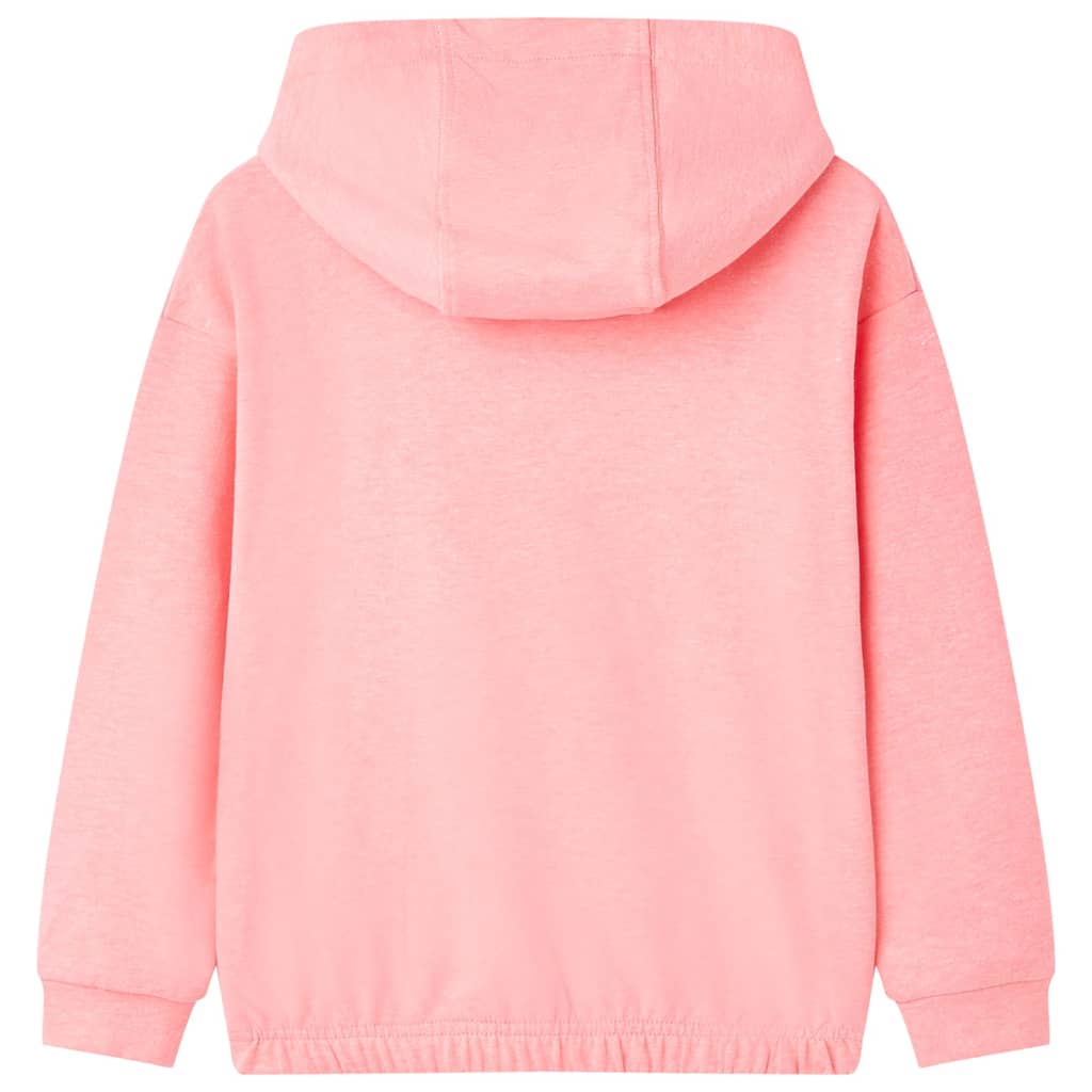 Bluza dziecięca z kapturem, jasnoróżowa, 128