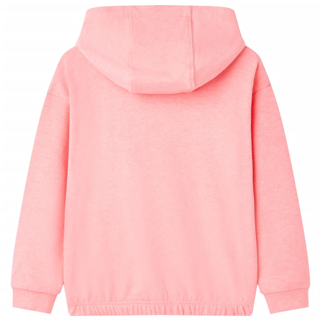 Bluza dziecięca z kapturem, jasnoróżowa, 140