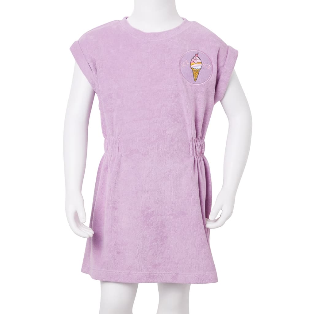 Dziecięca sukienka, liliowa, 104