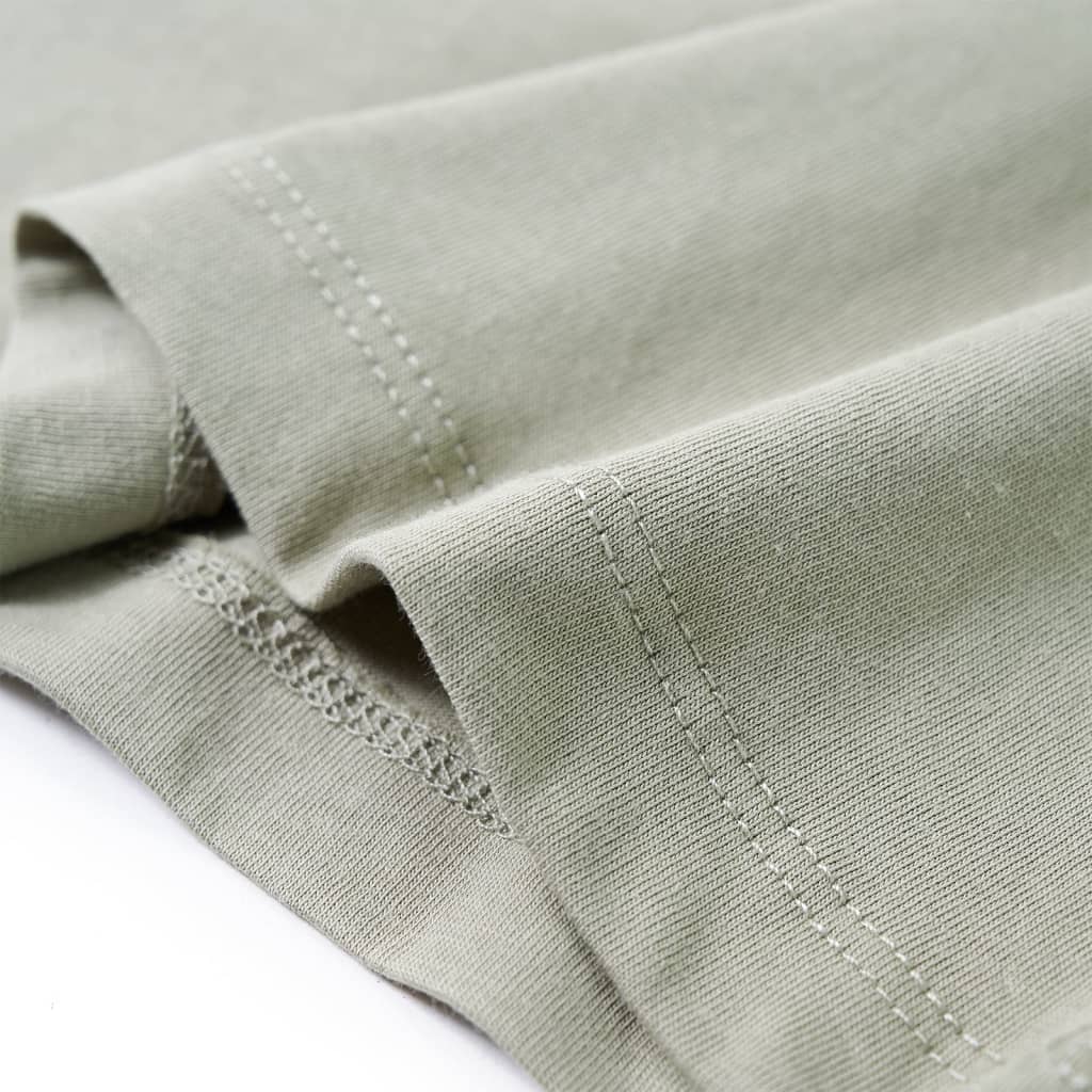 Koszulka dziecięca, z małpką, jasne khaki, 140