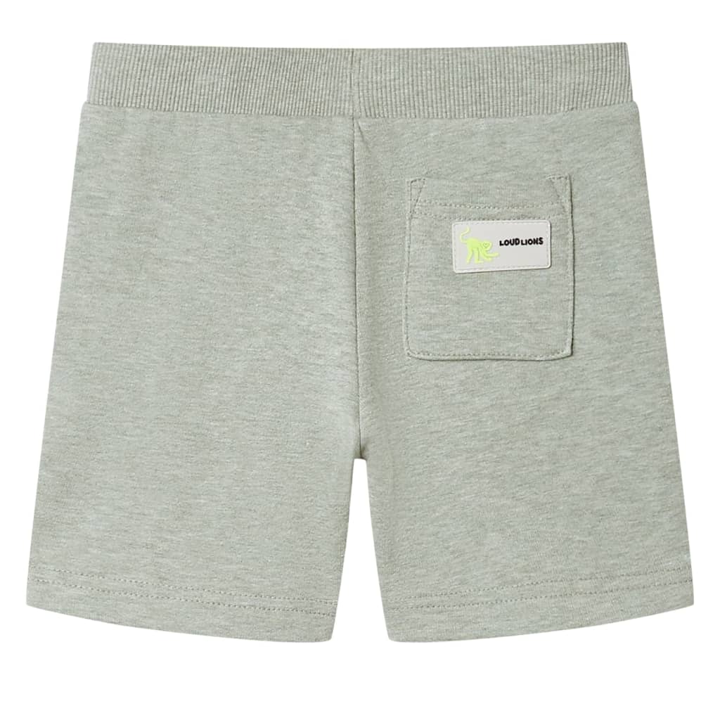 Szorty dziecięce ze sznurkiem, jasne khaki melanż, 140