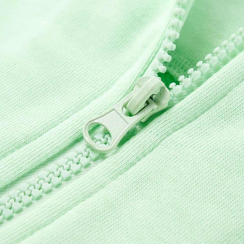 Bluza dziecięca z kapturem i zapięciem na zamek, jasna zieleń, 104
