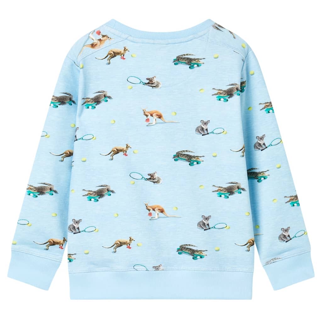Bluza dziecięca, jasnoniebieski melanż, 128