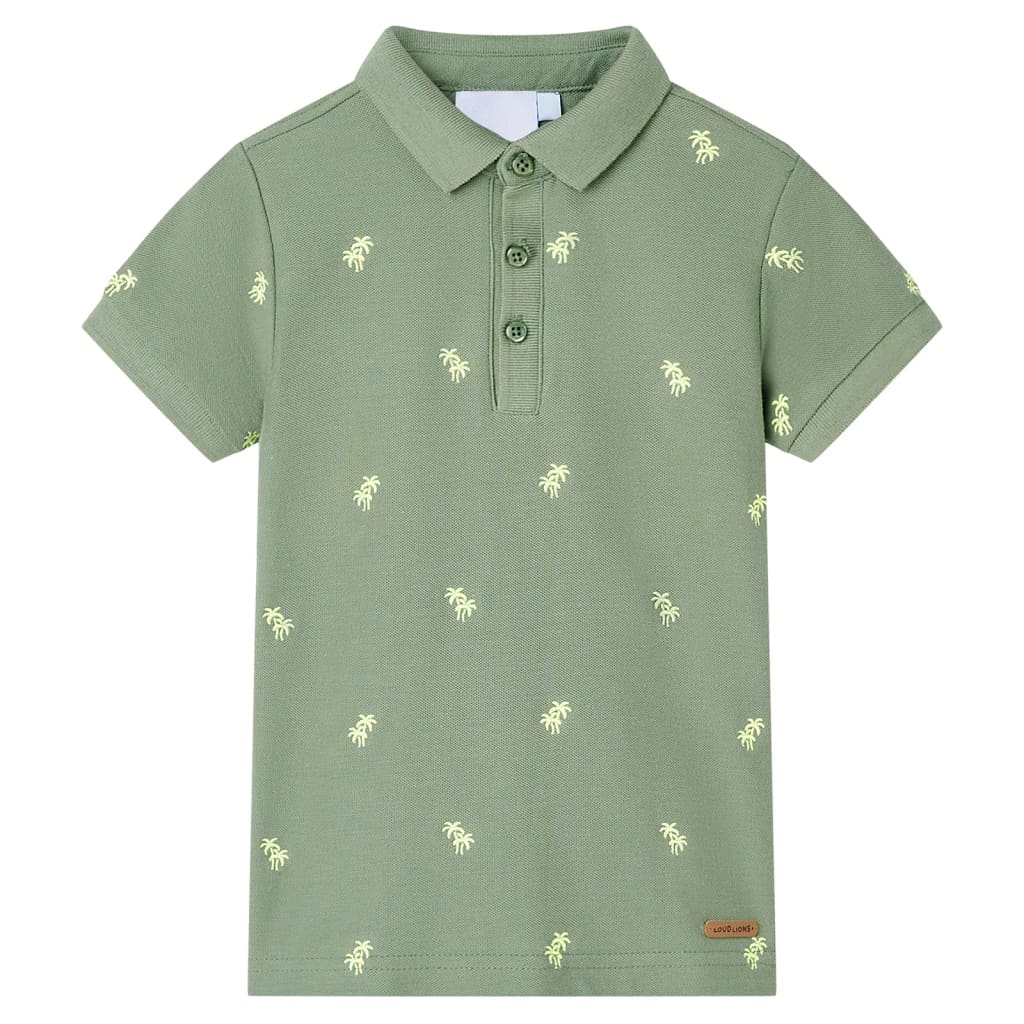 Koszulka dziecięca polo, khaki, 92