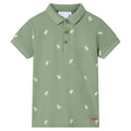 Koszulka dziecięca polo, khaki, 92