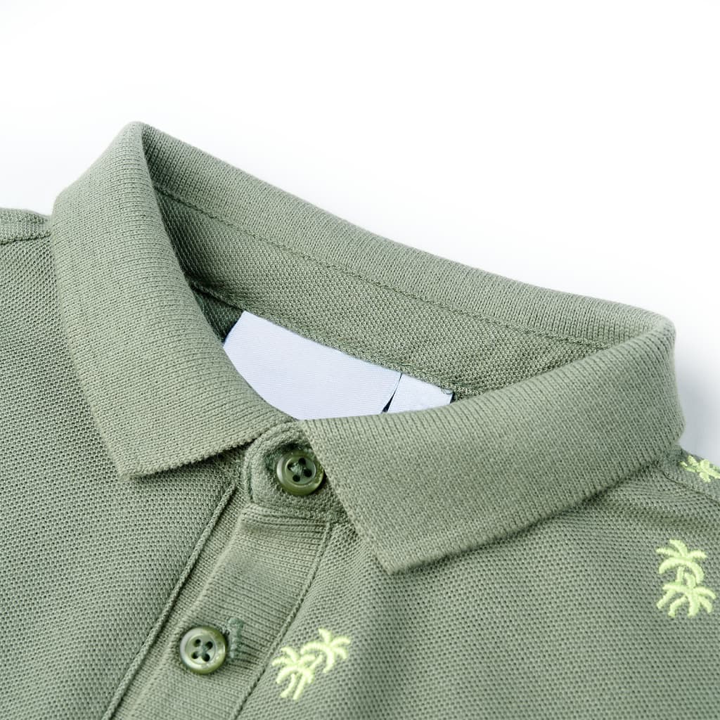Koszulka dziecięca polo, khaki, 92