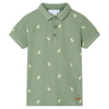 Koszulka dziecięca polo, khaki, 104