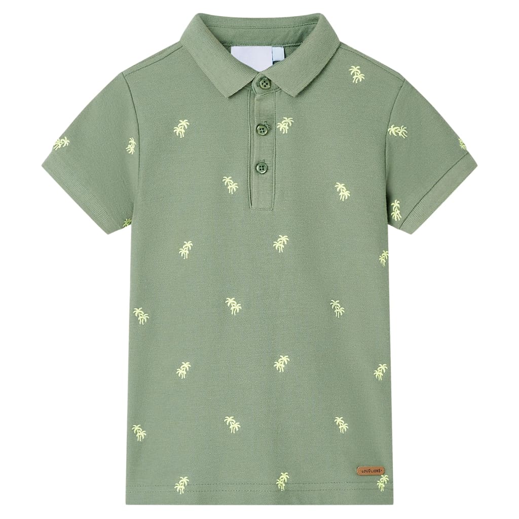 Koszulka dziecięca polo, khaki, 104
