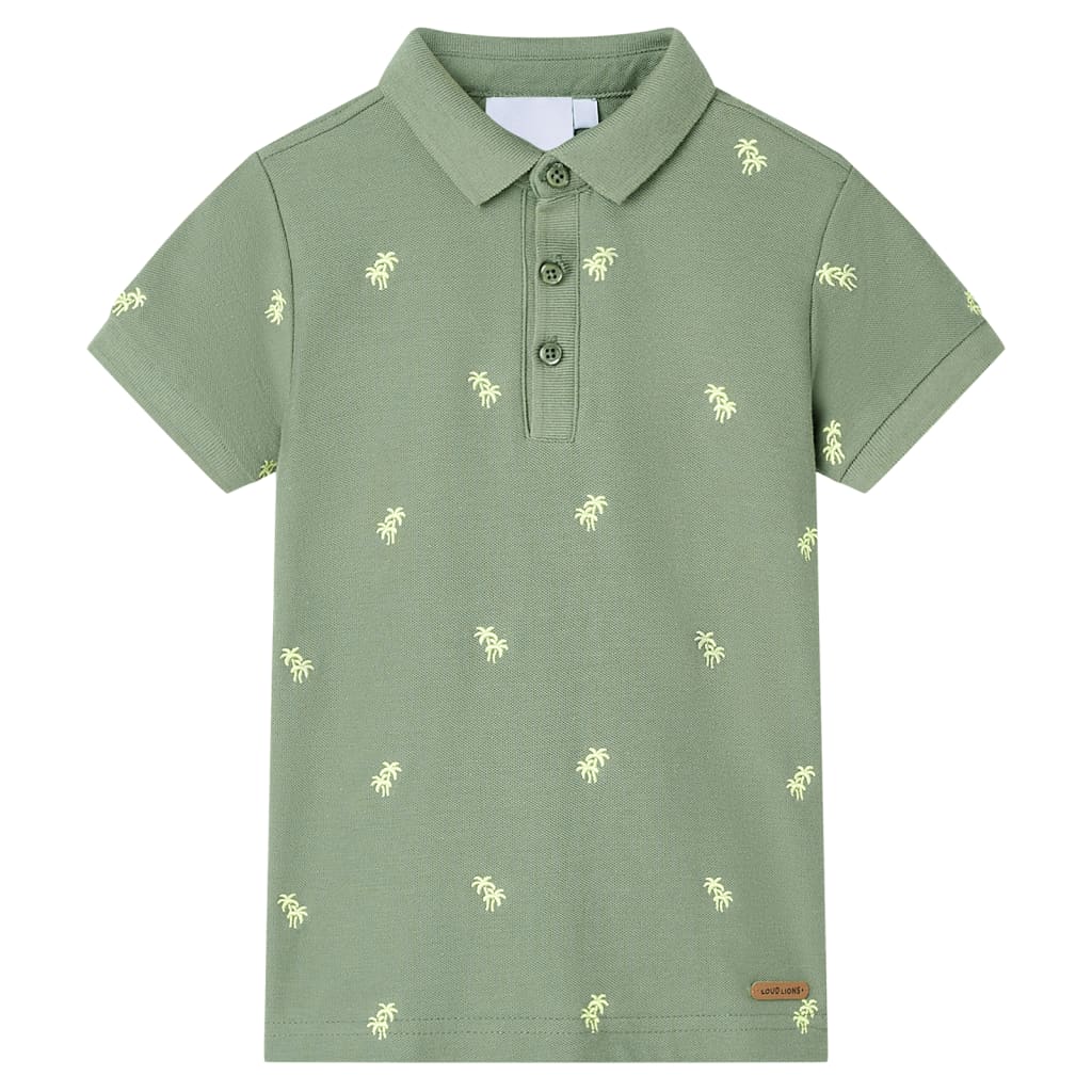 Koszulka dziecięca polo, khaki, 128