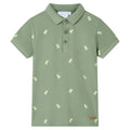 Koszulka dziecięca polo, khaki, 128