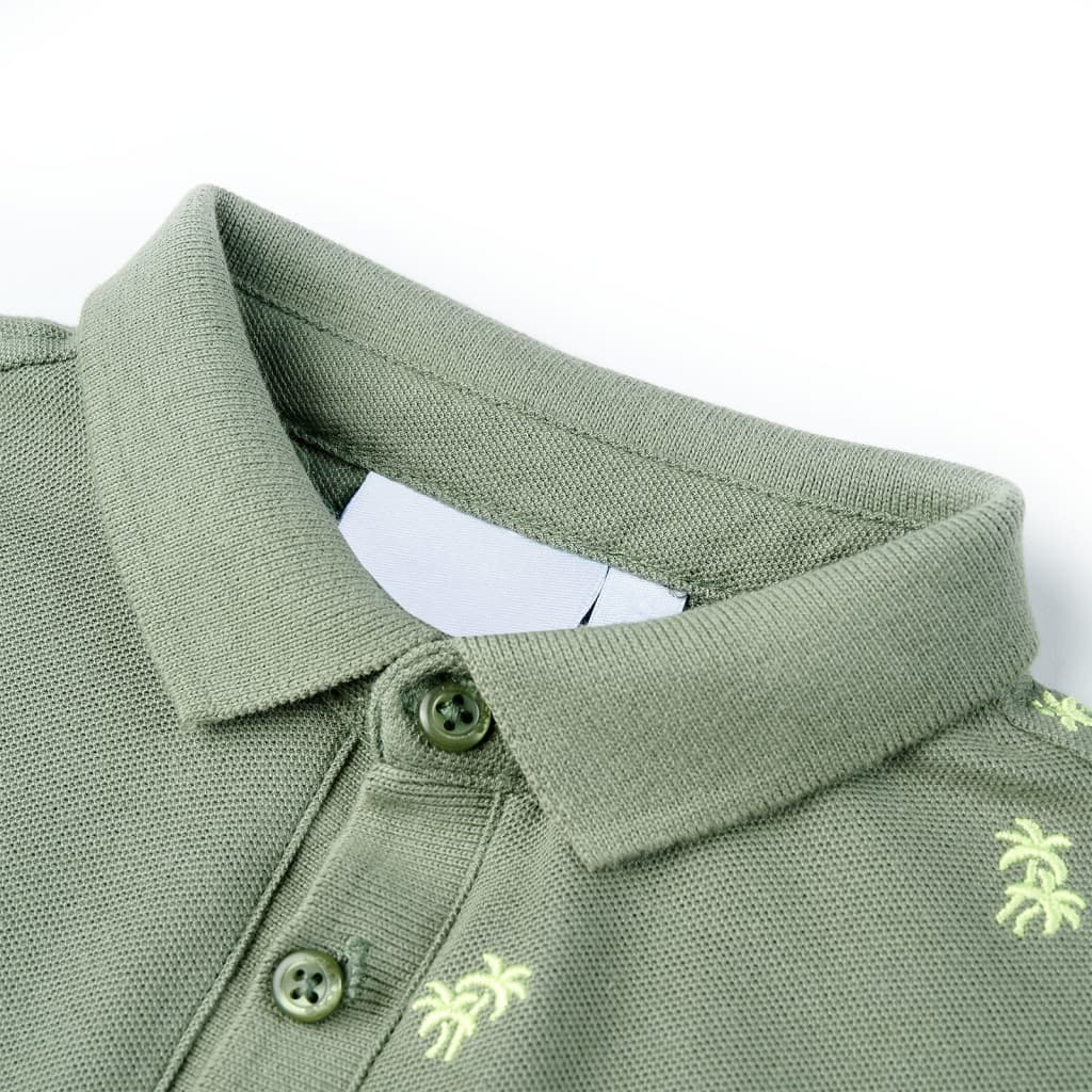 Koszulka dziecięca polo, khaki, 128