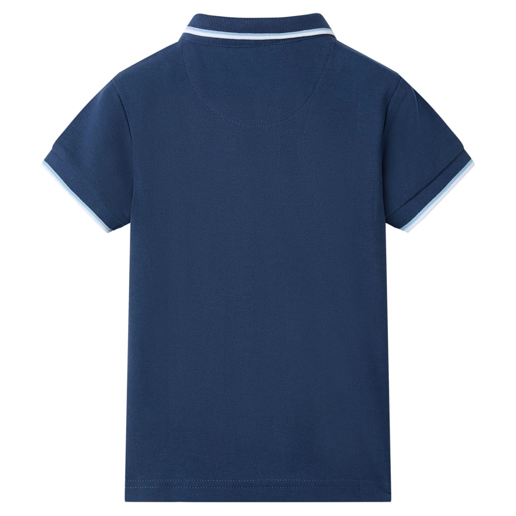 Koszulka dziecięca polo, ciemnoniebieska, 104