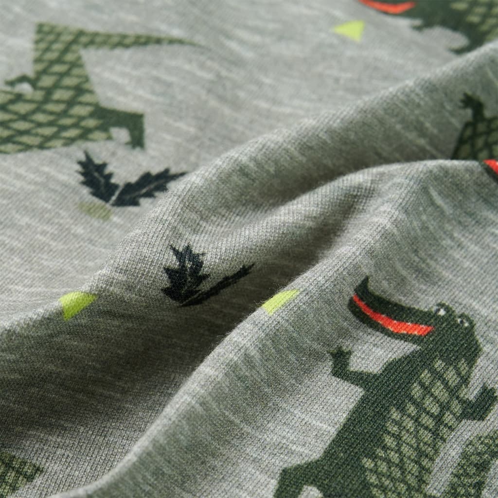 Koszula dziecięca z krótkimi rękawami, jasne khaki melanżowe, 104