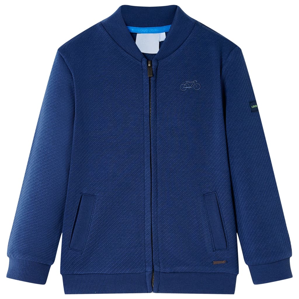 Bluza dziecięca z zapięciem na suwak, granatowa, 92