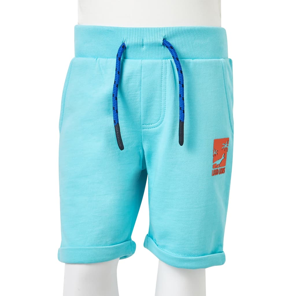 Szorty dziecięce ze sznurkiem, aqua, 128