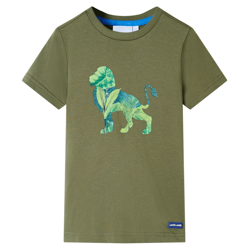 Koszulka dziecięca, khaki, 104