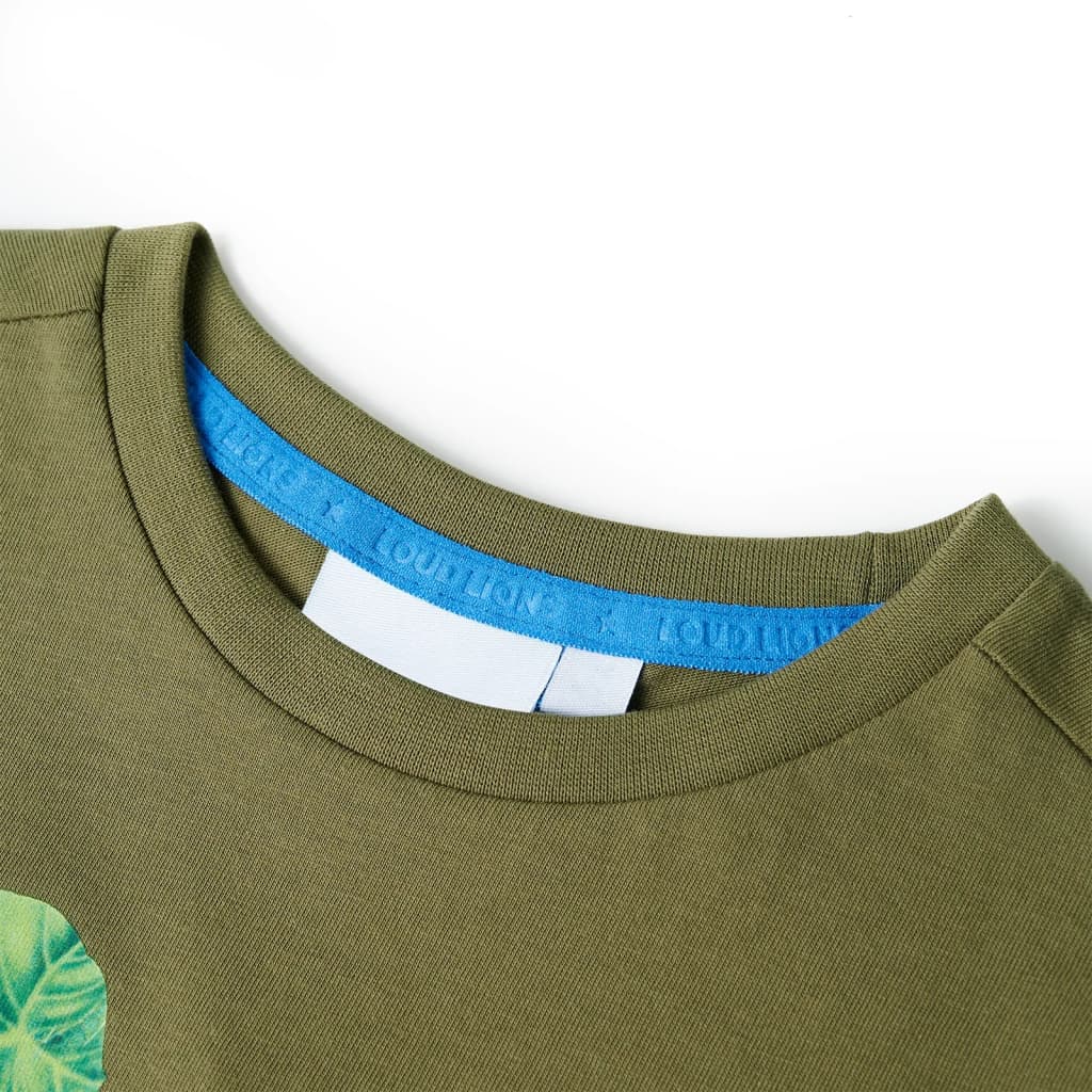 Koszulka dziecięca, khaki, 104