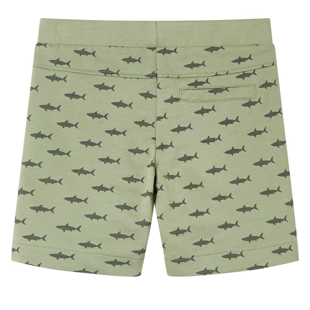 Szorty dziecięce ze sznurkiem, jasne khaki, 128