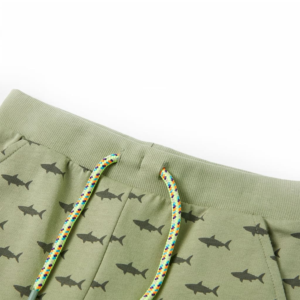 Szorty dziecięce ze sznurkiem, jasne khaki, 128