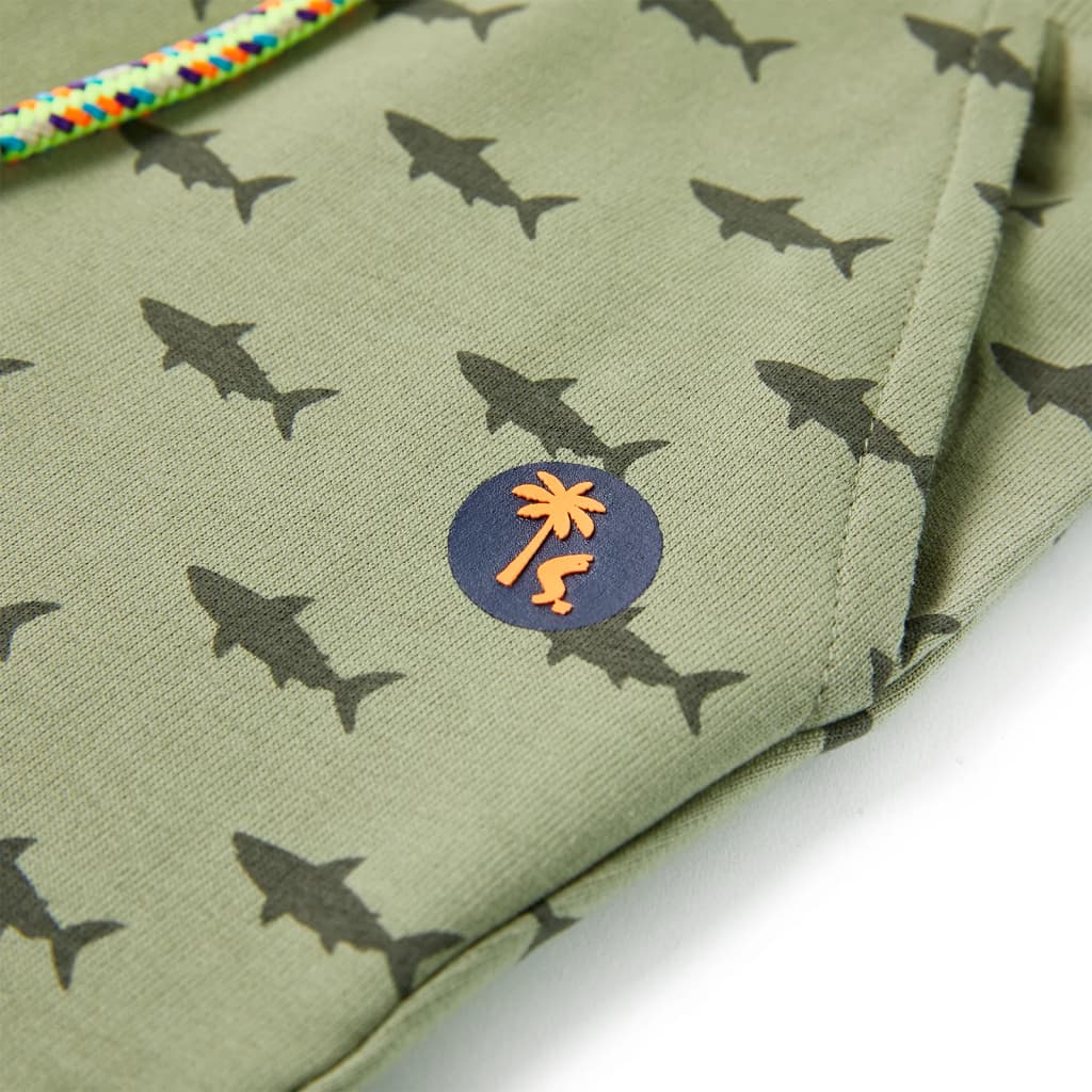 Szorty dziecięce ze sznurkiem, jasne khaki, 128