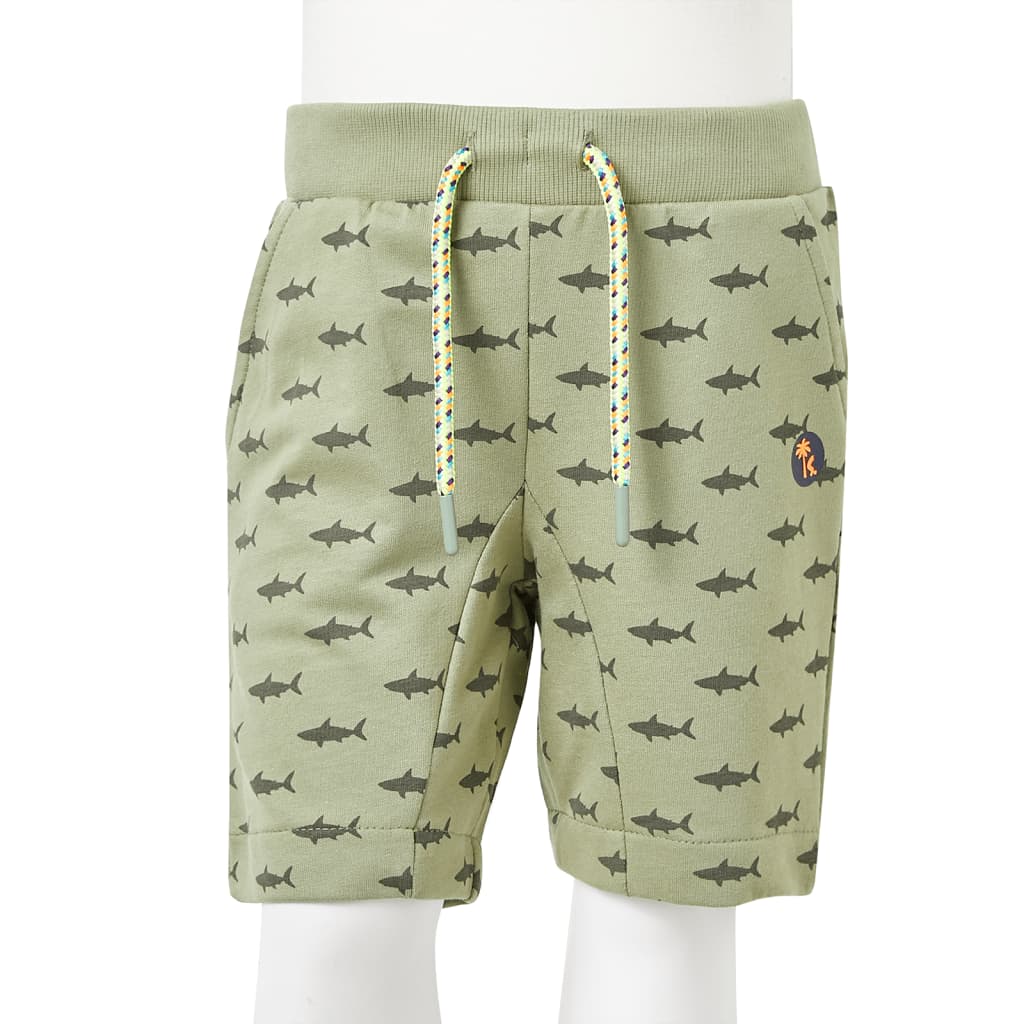 Szorty dziecięce ze sznurkiem, jasne khaki, 128