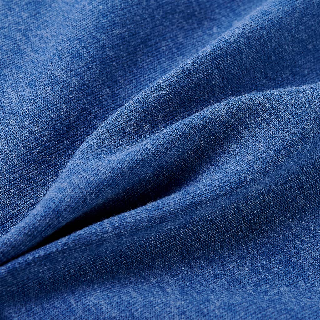 Bluza dziecięca z kapturem i zapięciem na zamek, niebieski melanż, 104