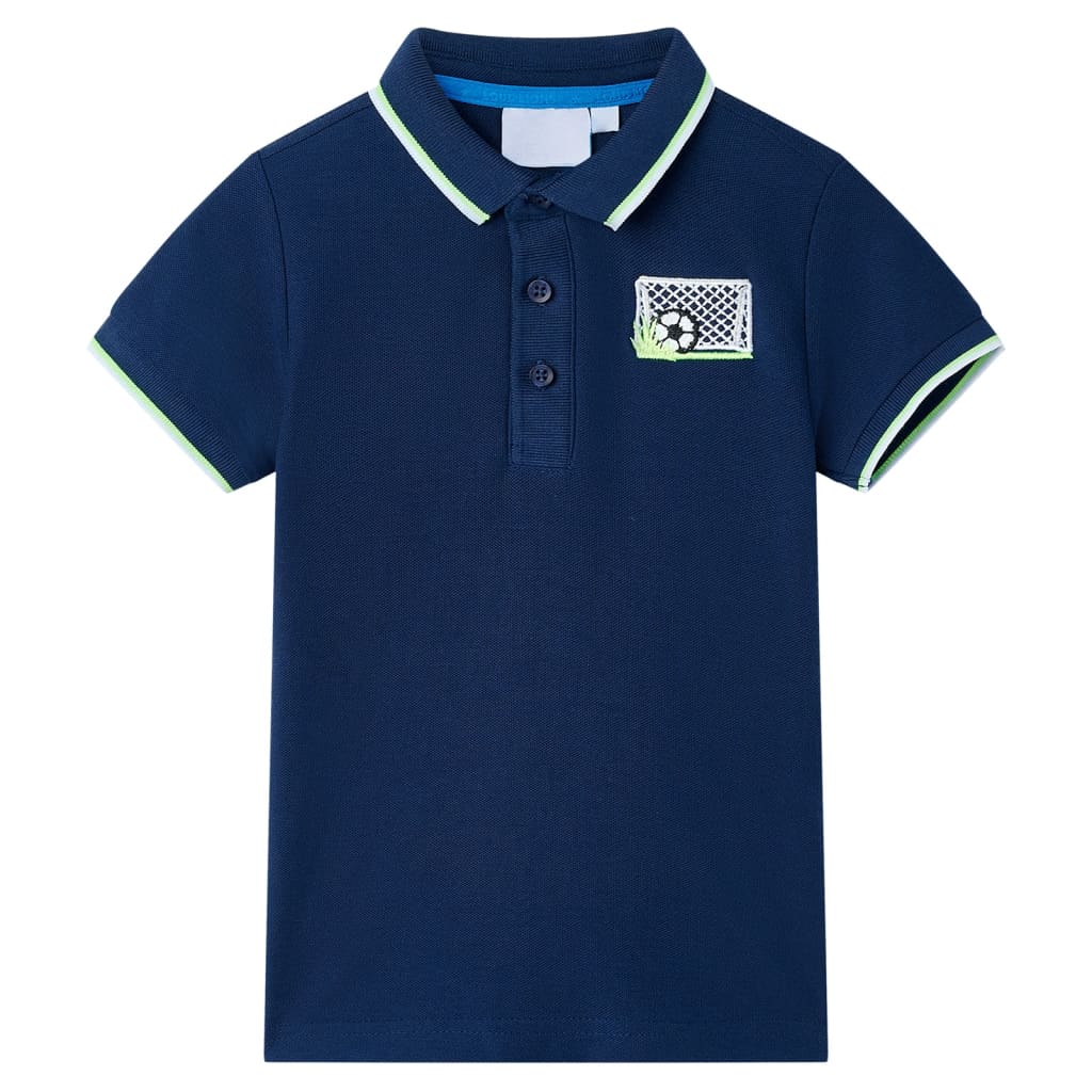 Koszulka dziecięca polo, granatowa, 116