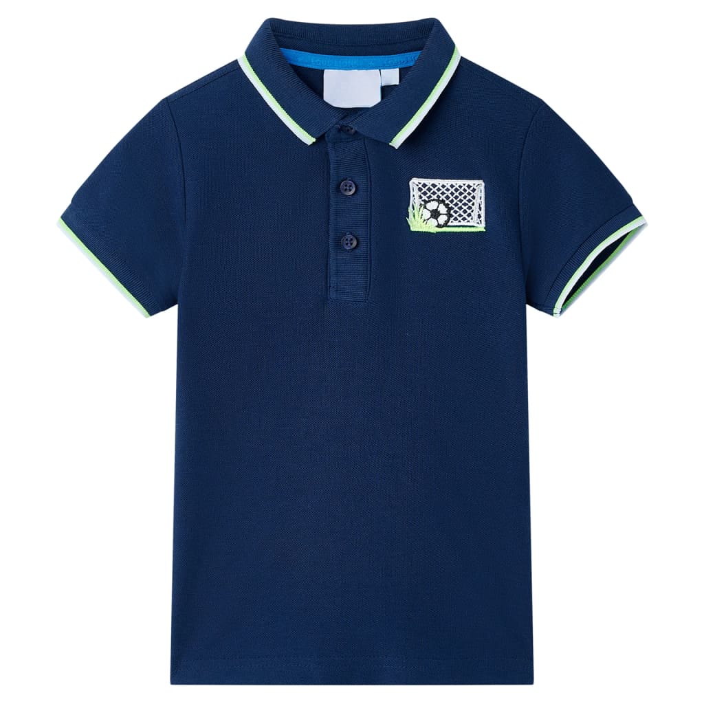 Koszulka dziecięca polo, granatowa, 140