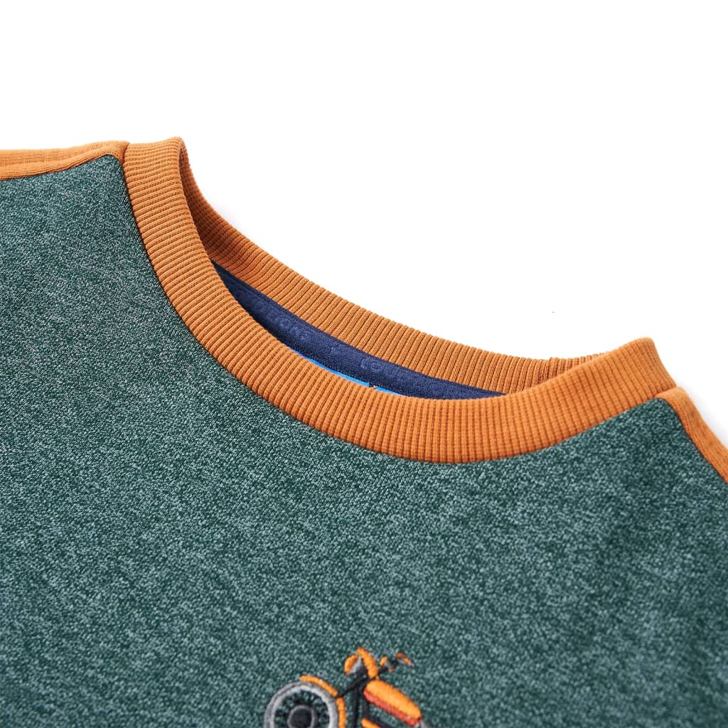 Bluza dziecięca, ciemnozielony melanż, 92