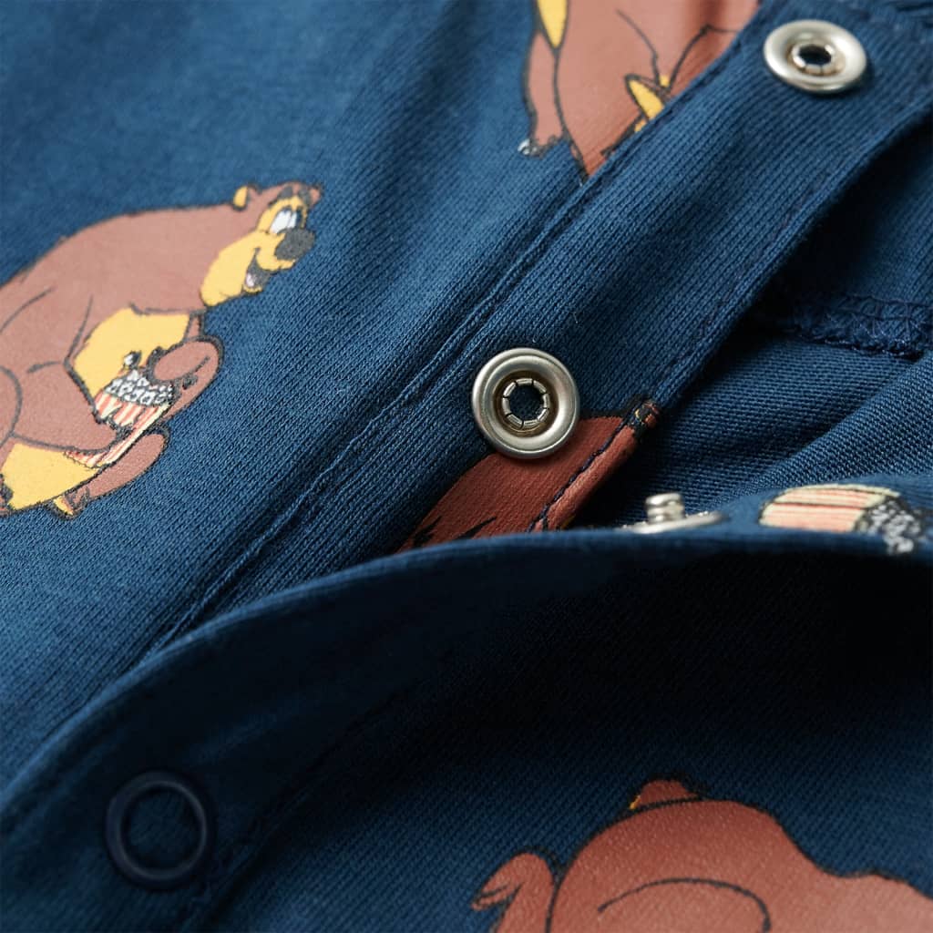 Dziecięca piżama jasnoczęściowa, dżinsowy niebieski, 104