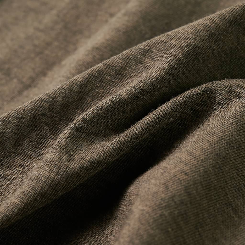 Koszulka dziecięca z długimi rękawami, khaki melanż, 104