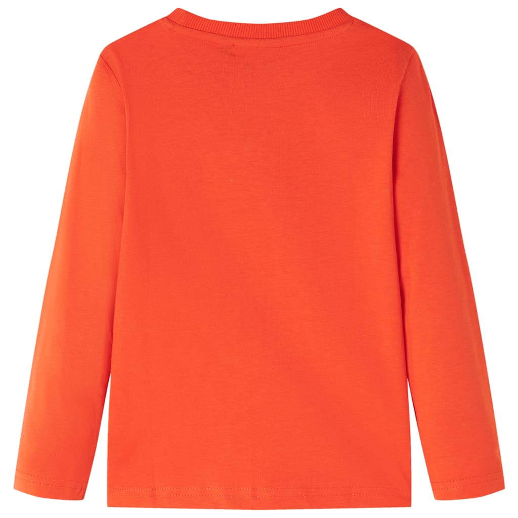 Koszulka dziecięca z długimi rękawami, żywy pomarańcz 116