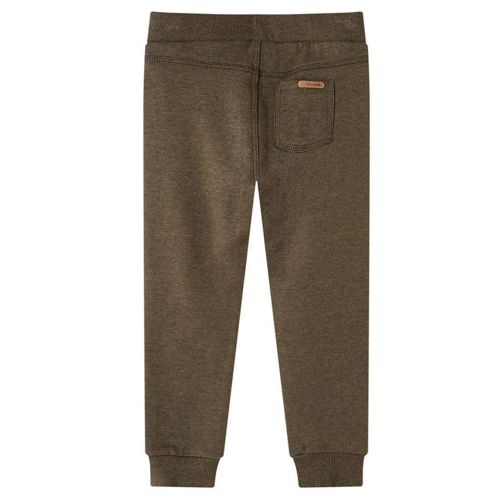 Dziecięce spodnie dresowe, melanż khaki, 104