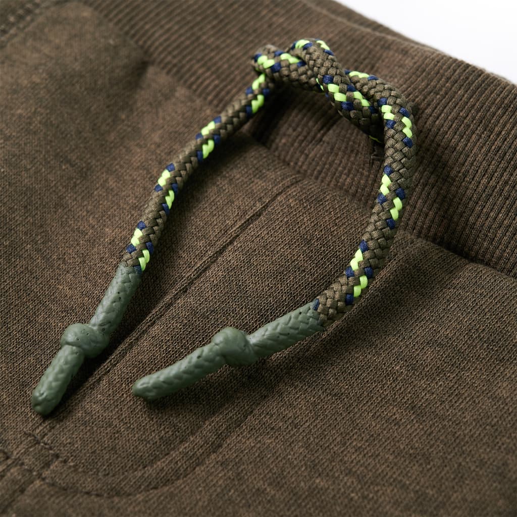 Dziecięce spodnie dresowe, melanż khaki, 116