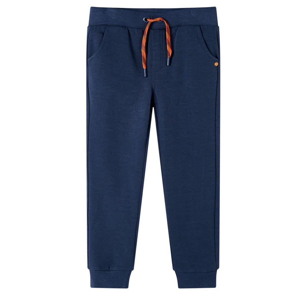 Dziecięce spodnie dresowe, granatowy melanż, 92