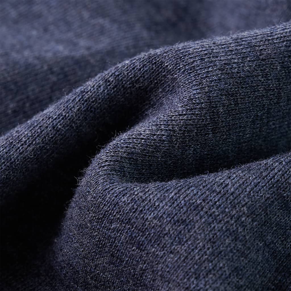 Bluza dziecięca z kapturem i zapięciem na zamek, niebieski melanż, 128