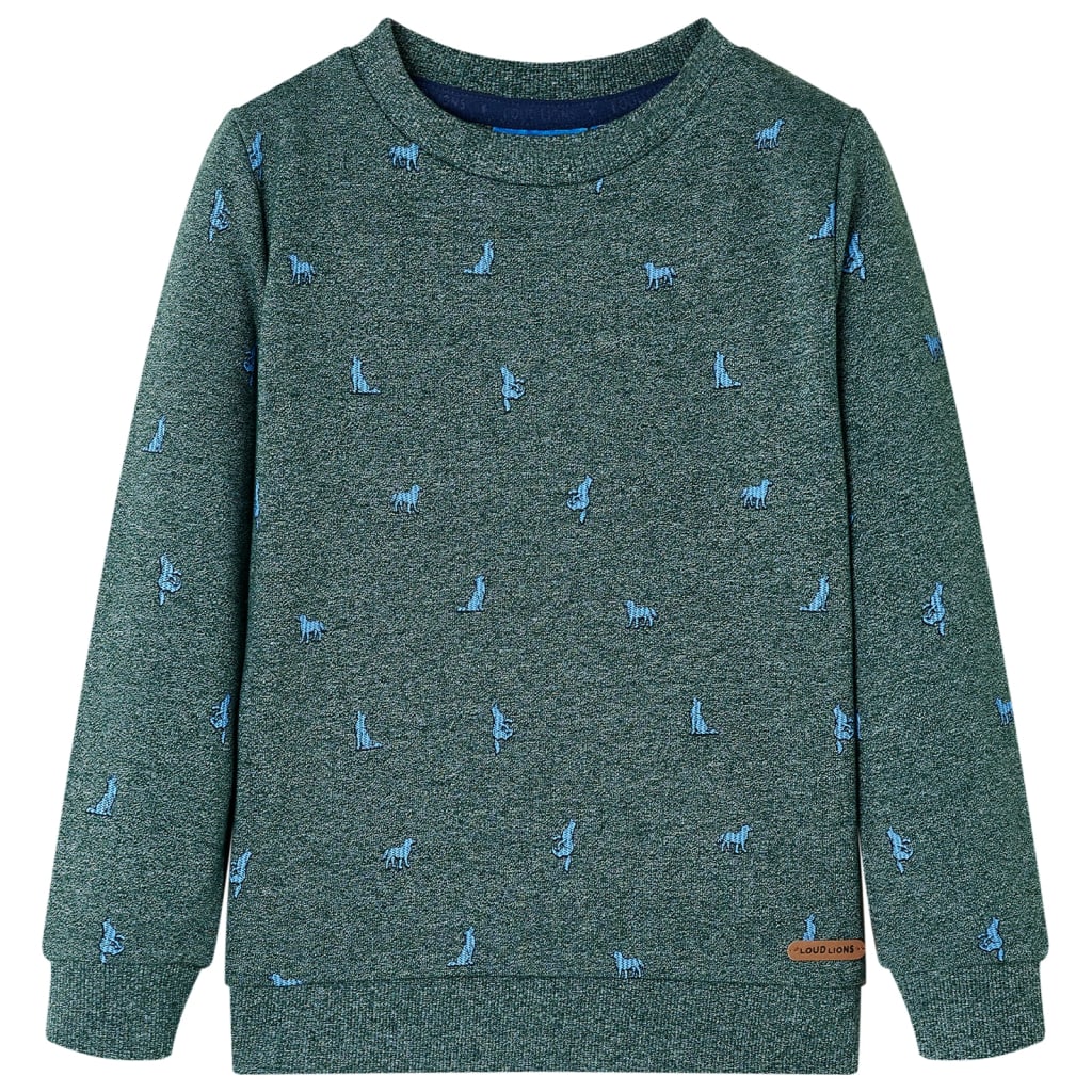 Bluza dziecięca, ciemnozielony melanż, 104