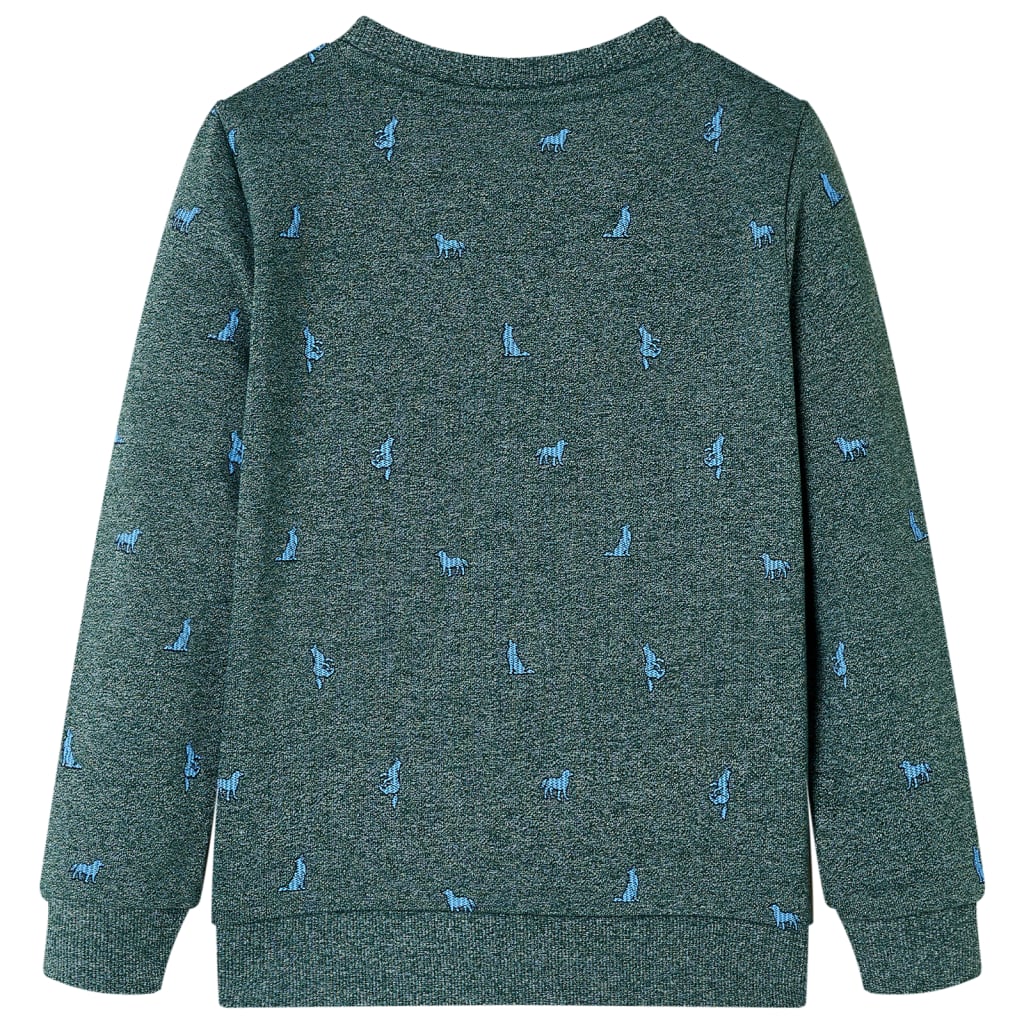 Bluza dziecięca, ciemnozielony melanż, 104