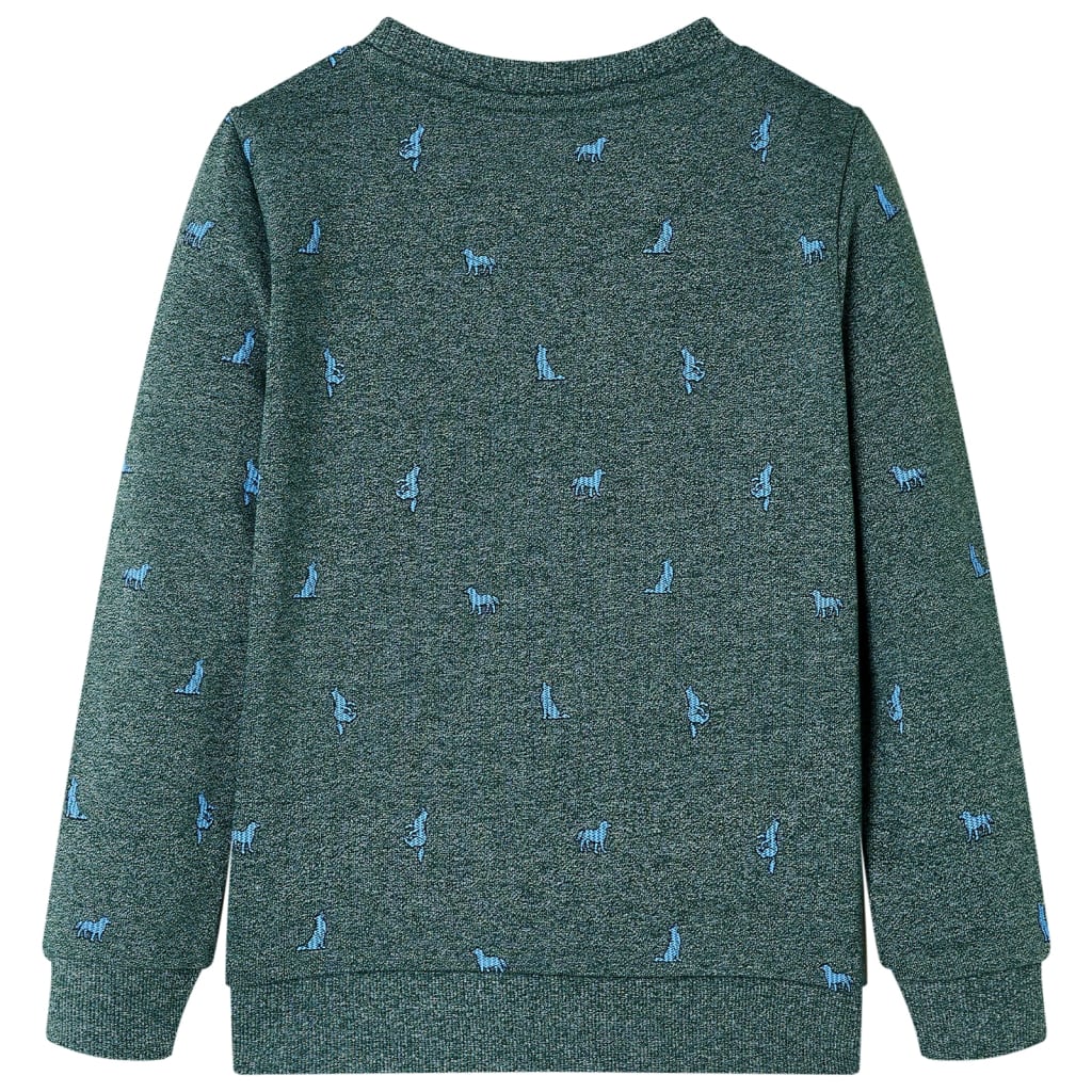 Bluza dziecięca, ciemnozielony melanż, 116