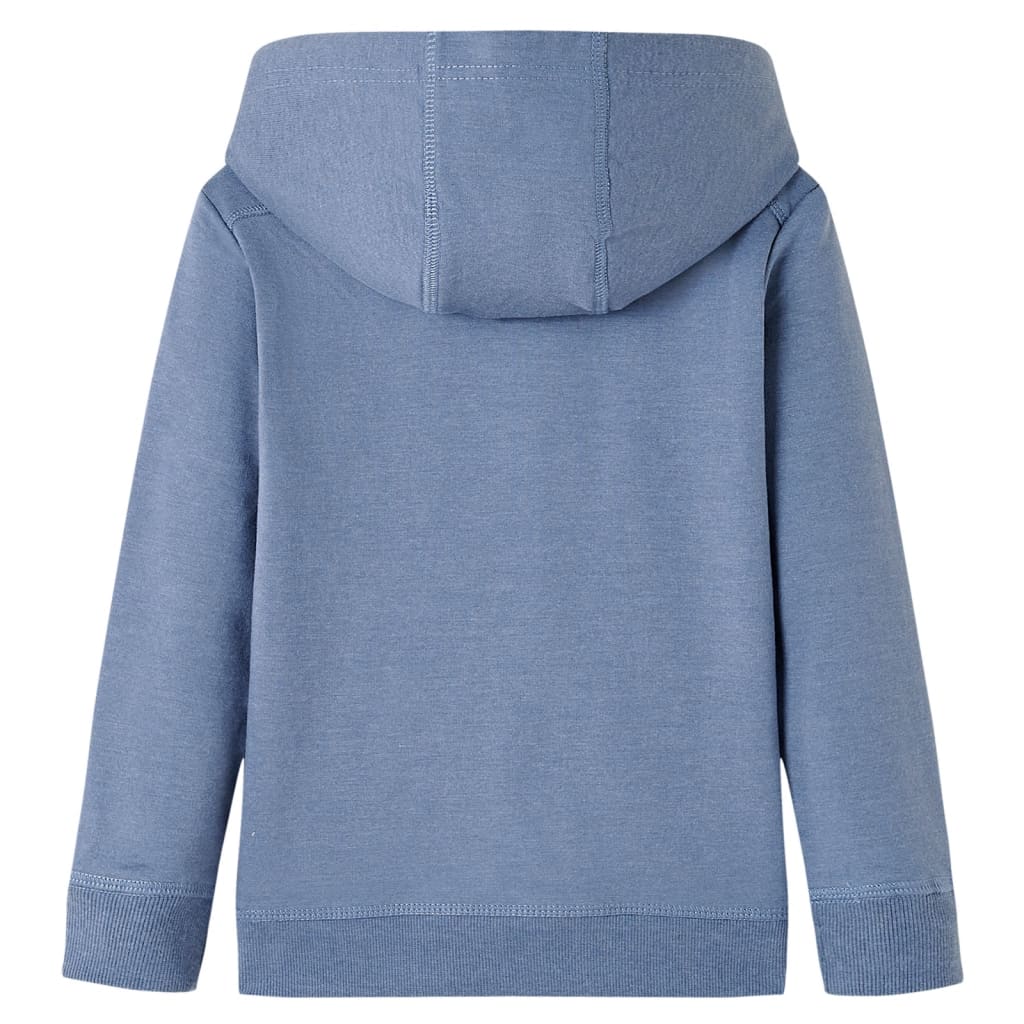 Bluza dziecięca z kapturem, niebieski melanż, 104