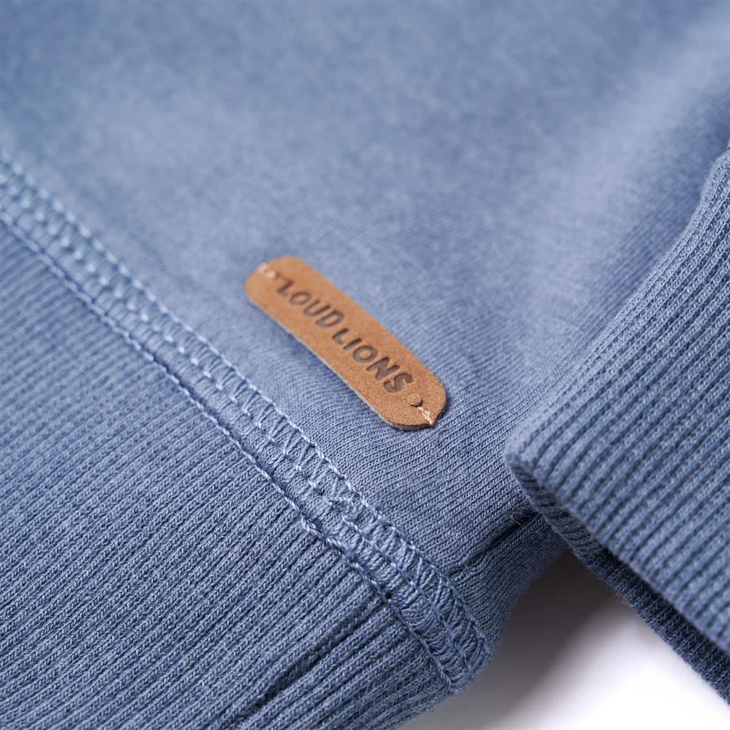 Bluza dziecięca z kapturem, niebieski melanż, 104