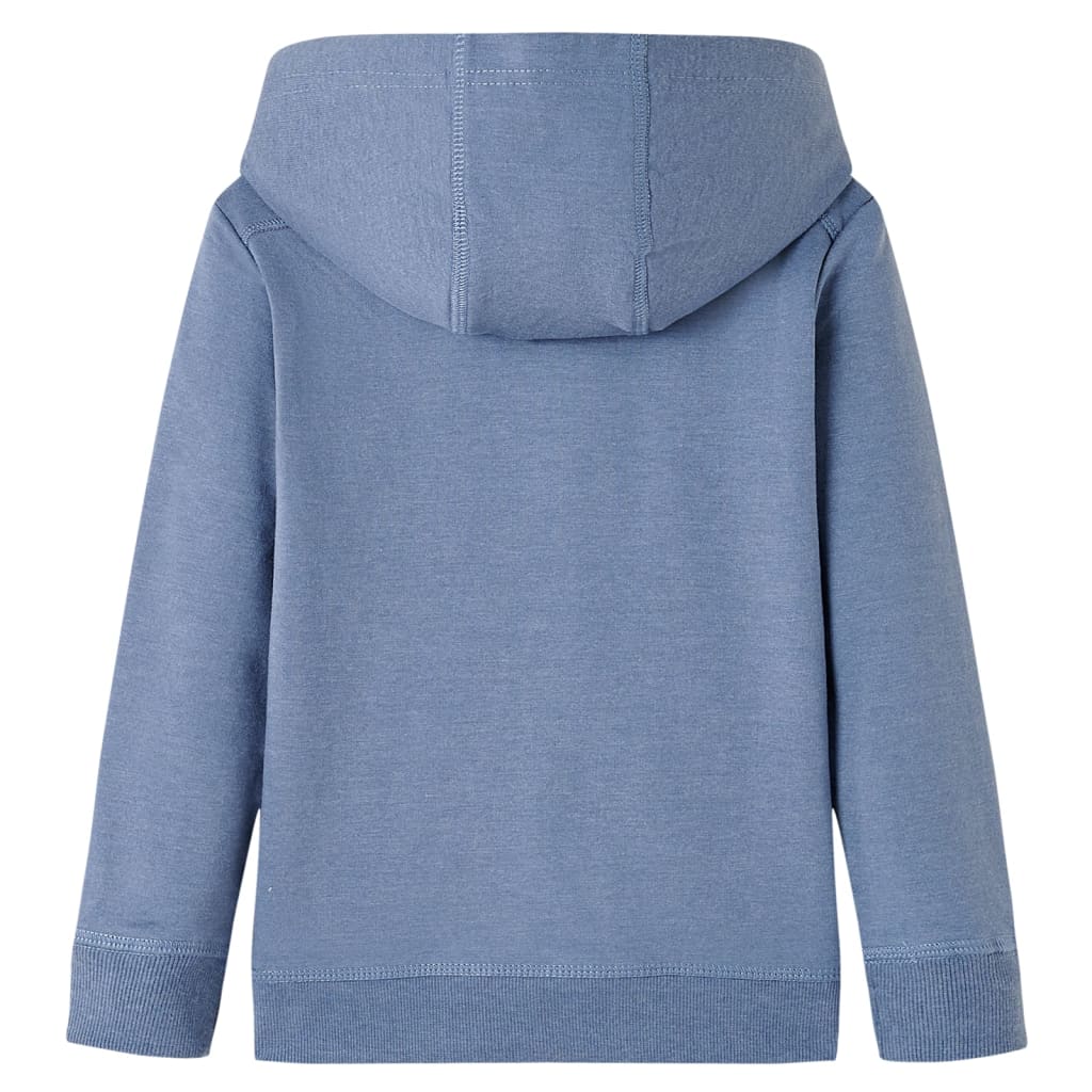Bluza dziecięca z kapturem, niebieski melanż, 116