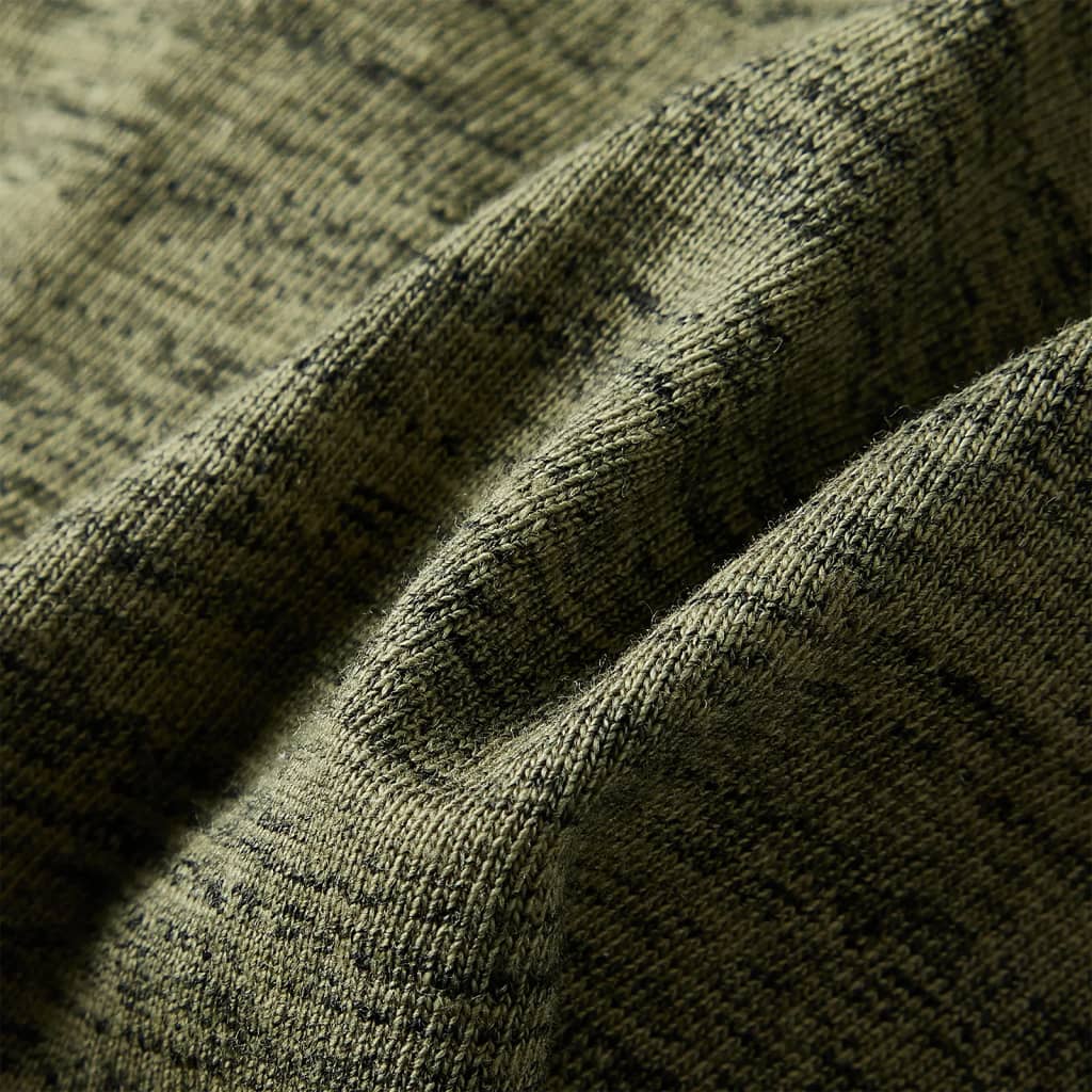 Koszulka dziecięca z długimi rękawami, khaki melanż, 104