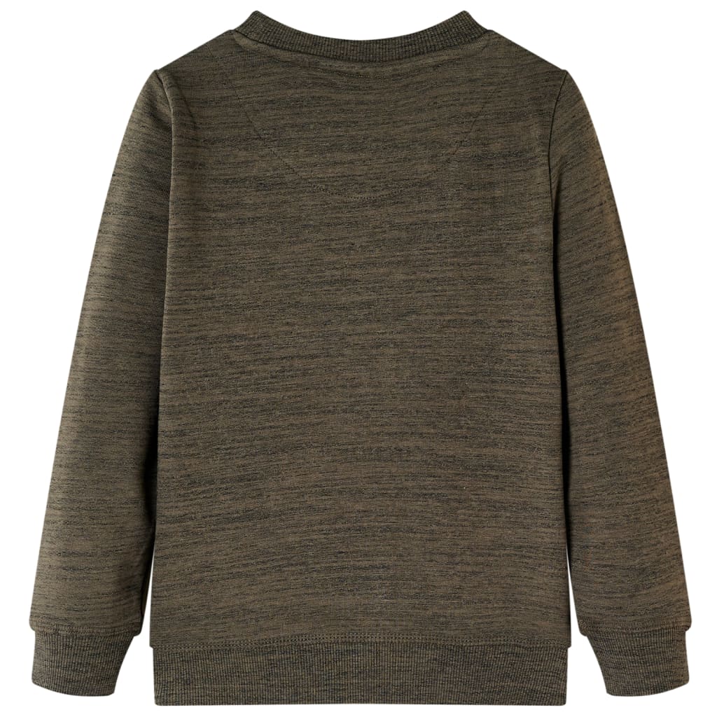 Bluza dziecięca, ciemne khaki, melanż, 104