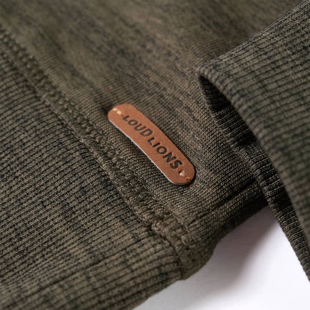 Bluza dziecięca, ciemne khaki, melanż, 104