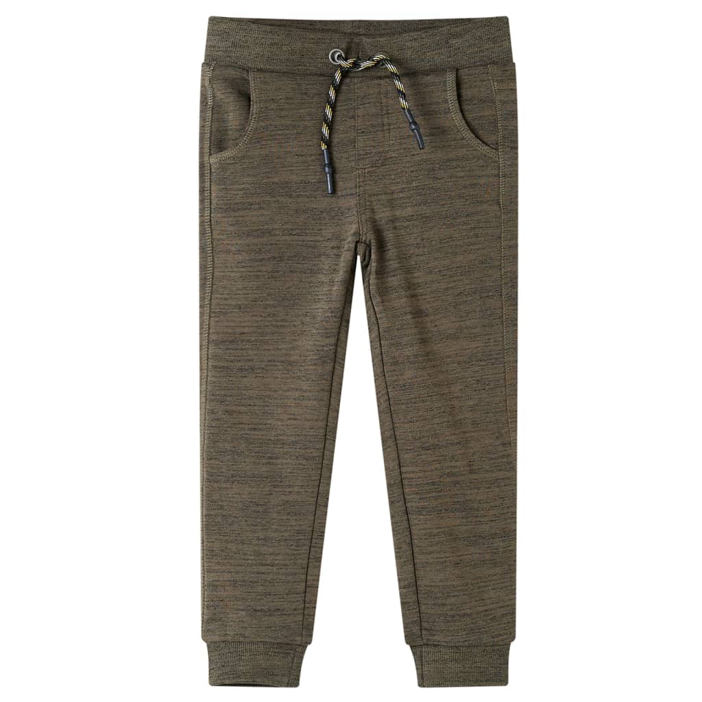 Dziecięce spodnie dresowe, khaki melanż, 104