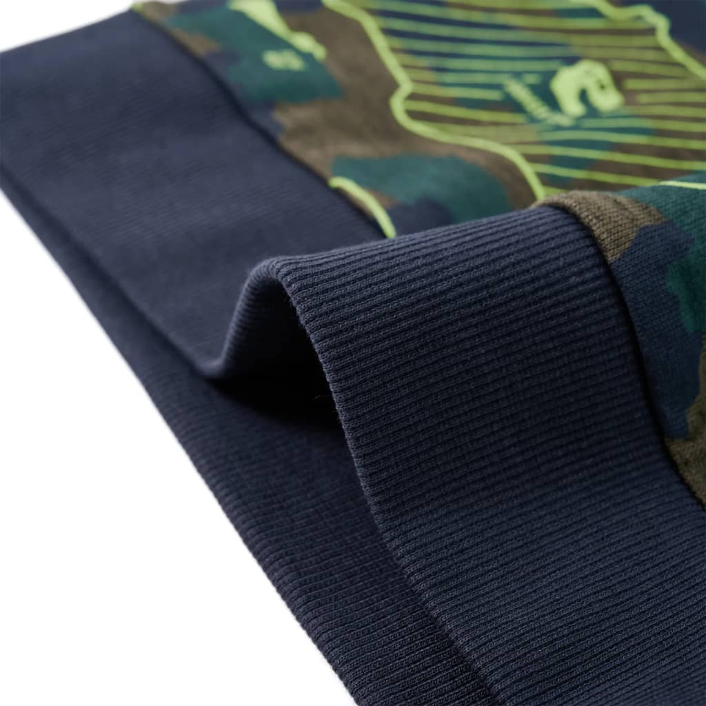 Bluza dziecięca, ciemne khaki melanż, 128