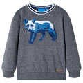 Bluza dziecięca, granatowy melanż, 104