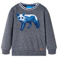 Bluza dziecięca, granatowy melanż, 128