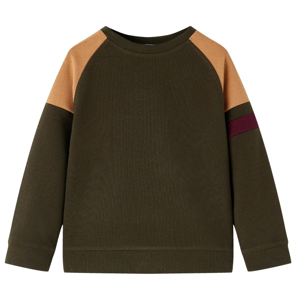 Bluza dziecięca, kolor ciemne khaki i camelowy, 140